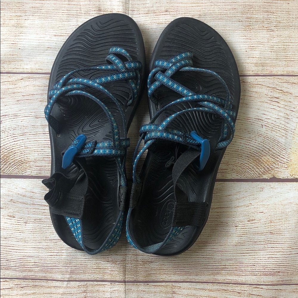 Chaco Black and Blue Sandals‎